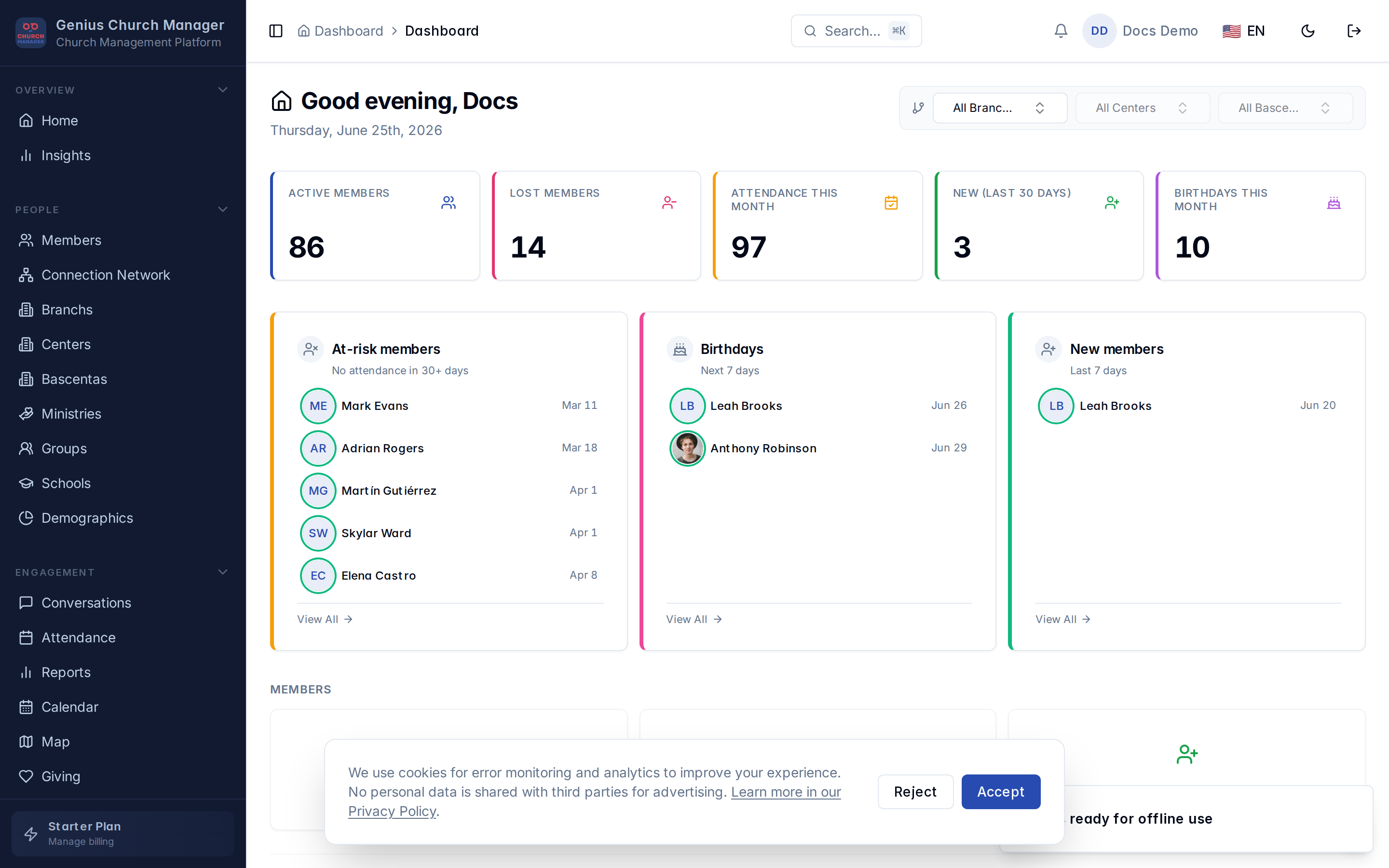 Selector de widgets