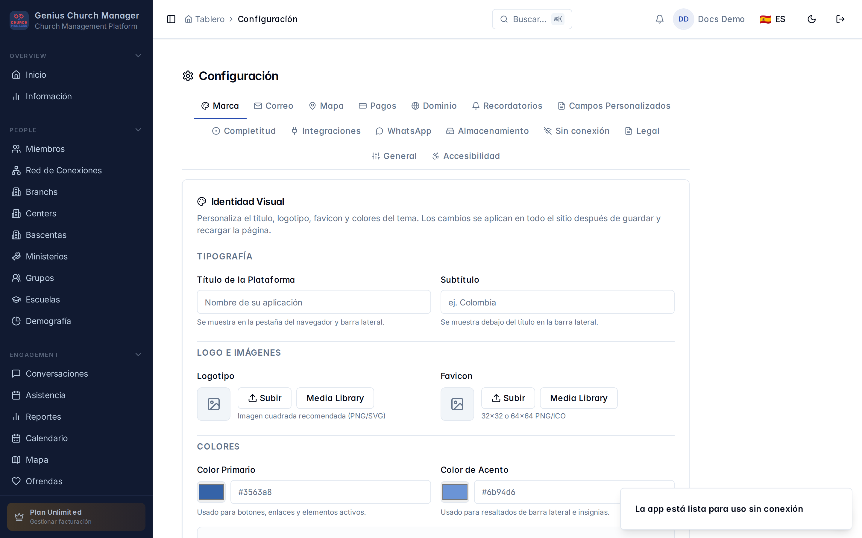 Formulario de credenciales de Twilio